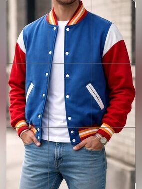 vintage Holloway bomber varsity jacket NWT bold colors Men’s Size XL